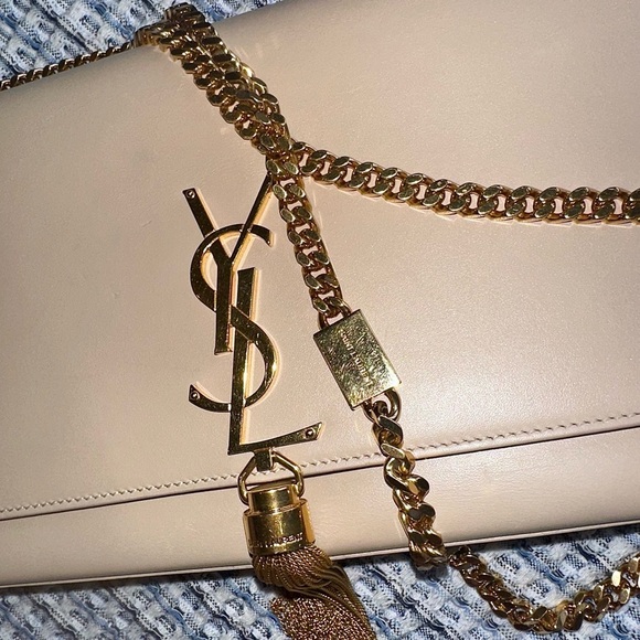 NUDE✨YSL✨ Kate tassel bag medium Saint Laurent shoulder bag clutch YSL purse - Picture 4 of 15